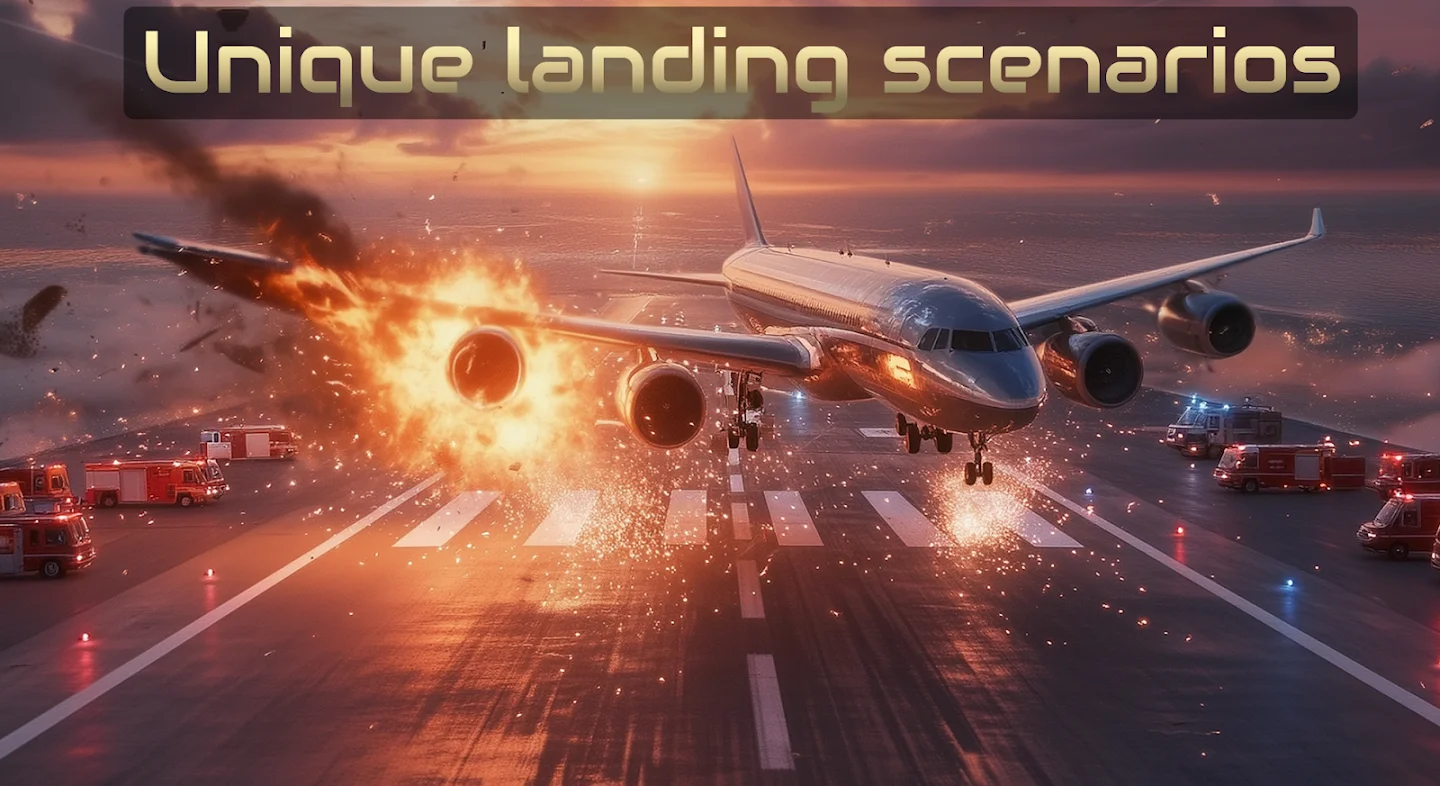 Flight Sim dangerous landing scenario